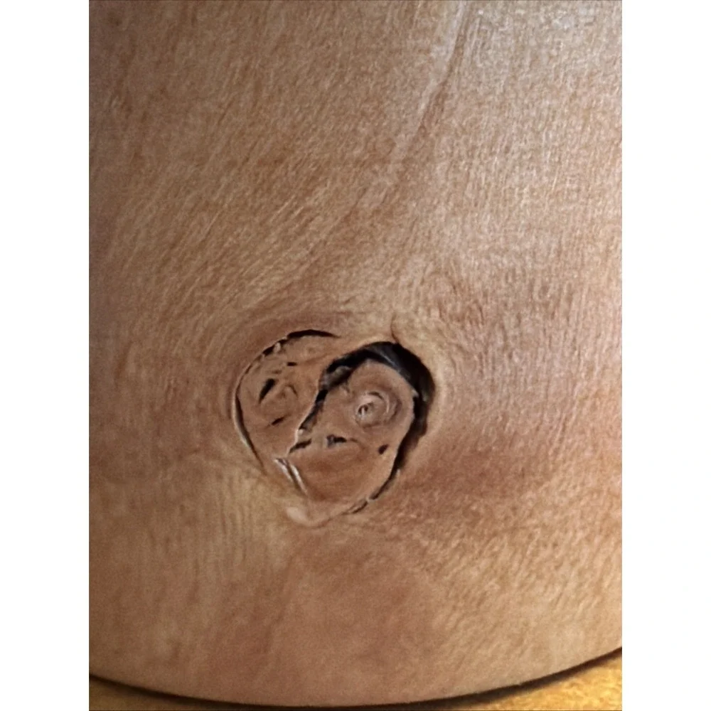 Hand Turned California Pepperwood With Knots Lidded Box Signed‎ & Dated 2024